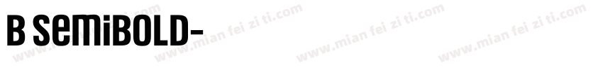 B SemiBold字体转换
